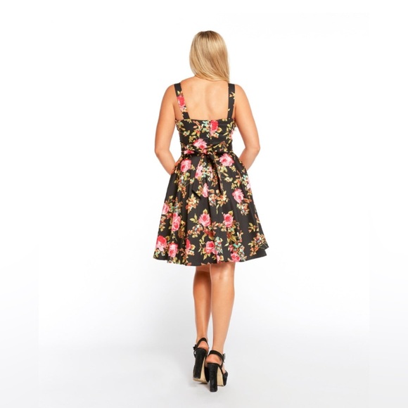 ModCloth floral Ixia black floral dress Small - Picture 2 of 7